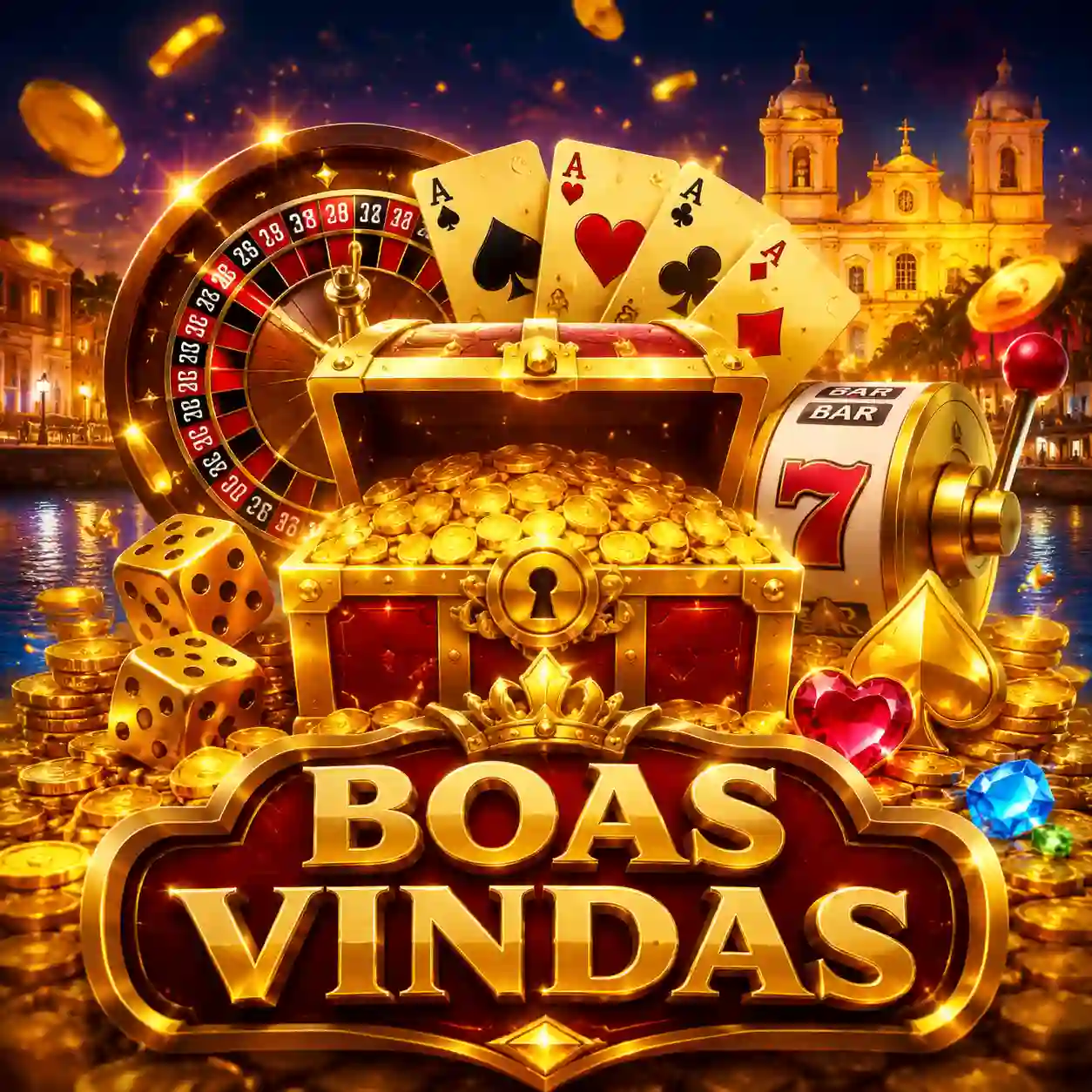 Painel do bônus de boas-vindas com valor e giros grátis